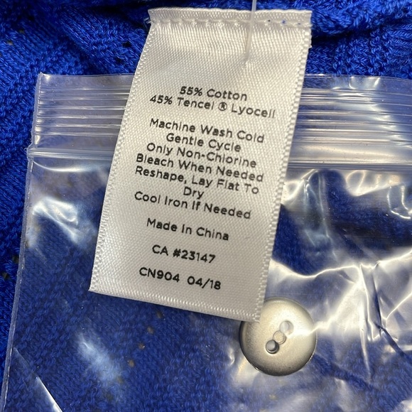 NWT Talbots 3/4 Sleeve Pointelle Pull On Sweater XS - Picture 16 of 16